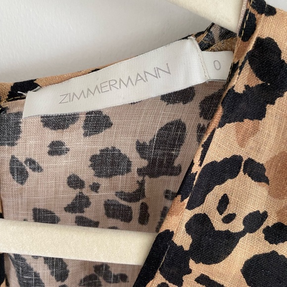 Zimmermann Leopard MIDI Dress - Size 0 (2-4) - Picture 5 of 5